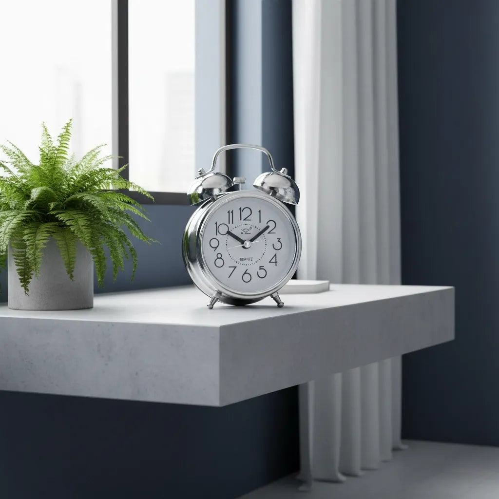 Réveil à Pile Rétro en Métal