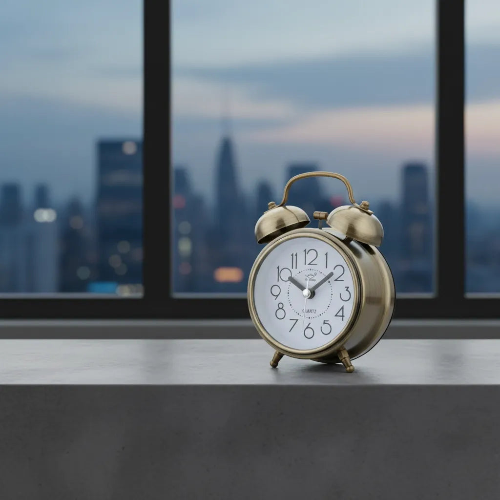 Réveil à Pile Rétro en Métal