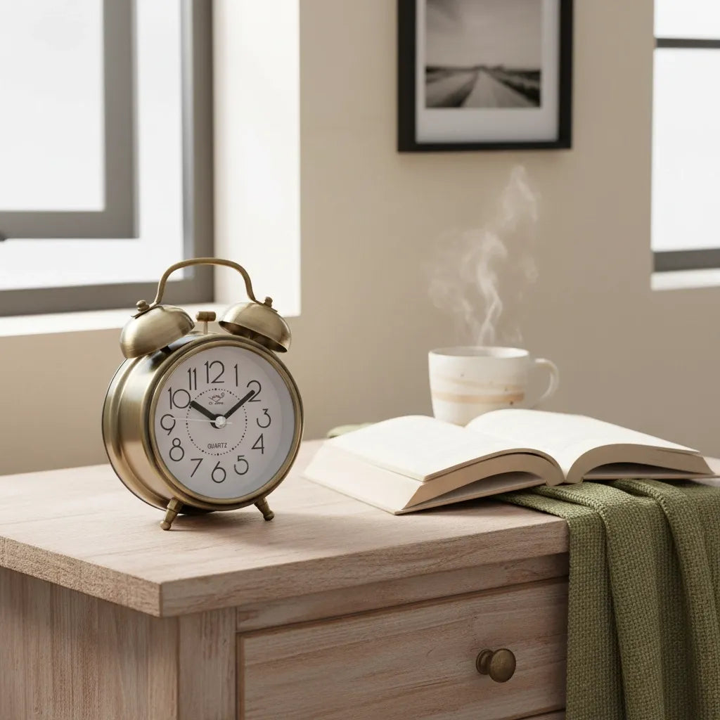 Réveil à Pile Rétro en Métal