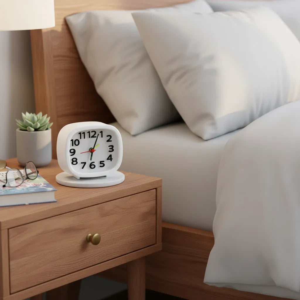 Réveil à Pile Sans Tic Tac Compact