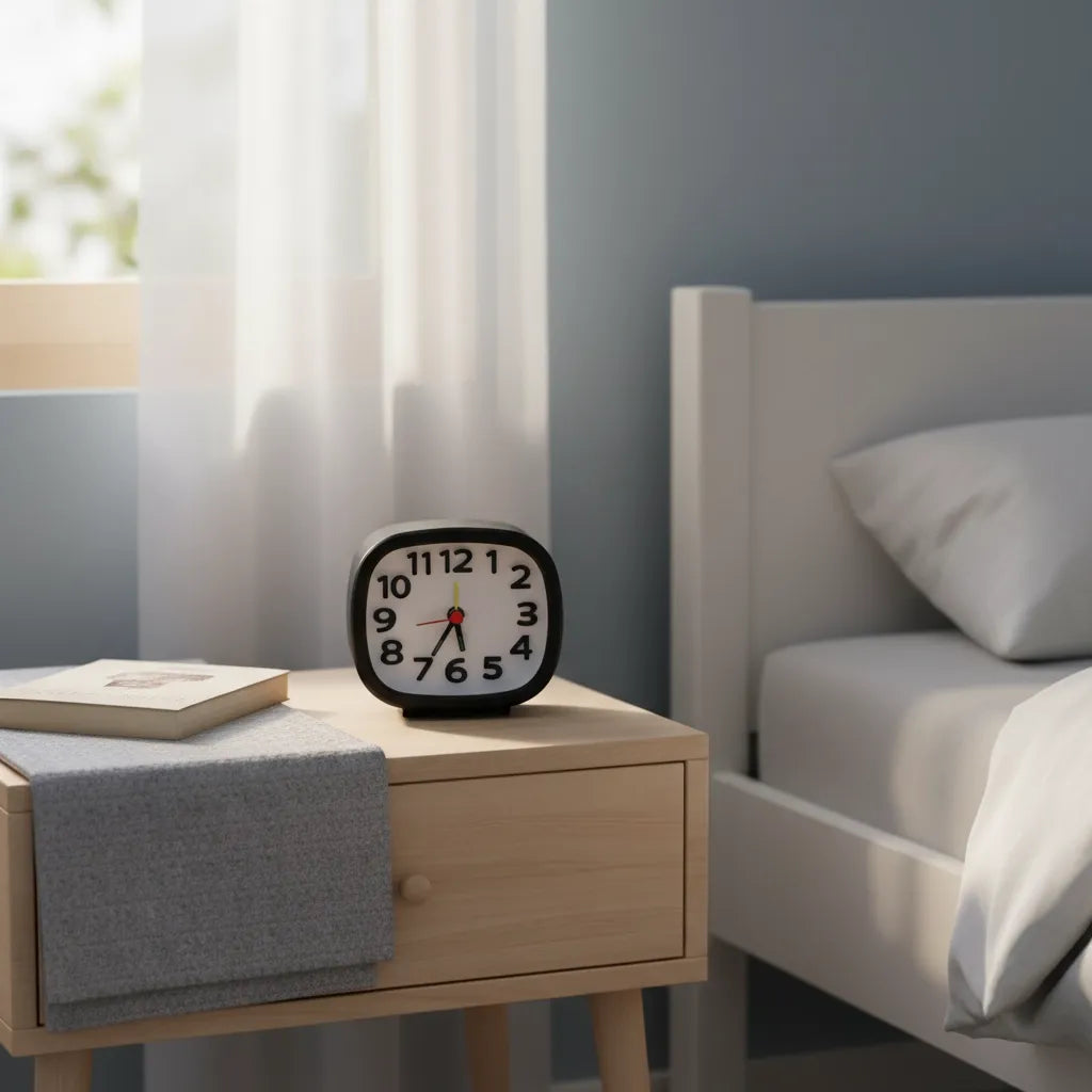 Réveil à Pile Sans Tic Tac Compact