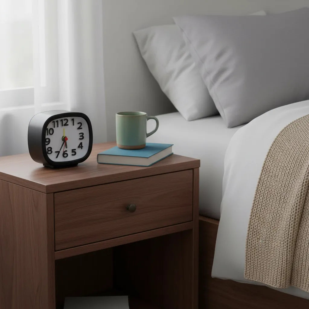 Réveil à Pile Sans Tic Tac Compact