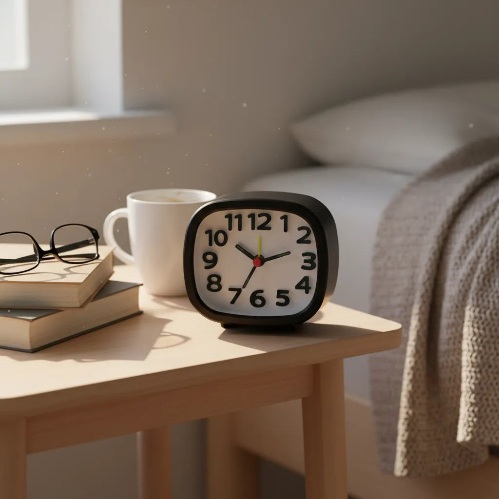 Réveil à Pile Sans Tic Tac Compact