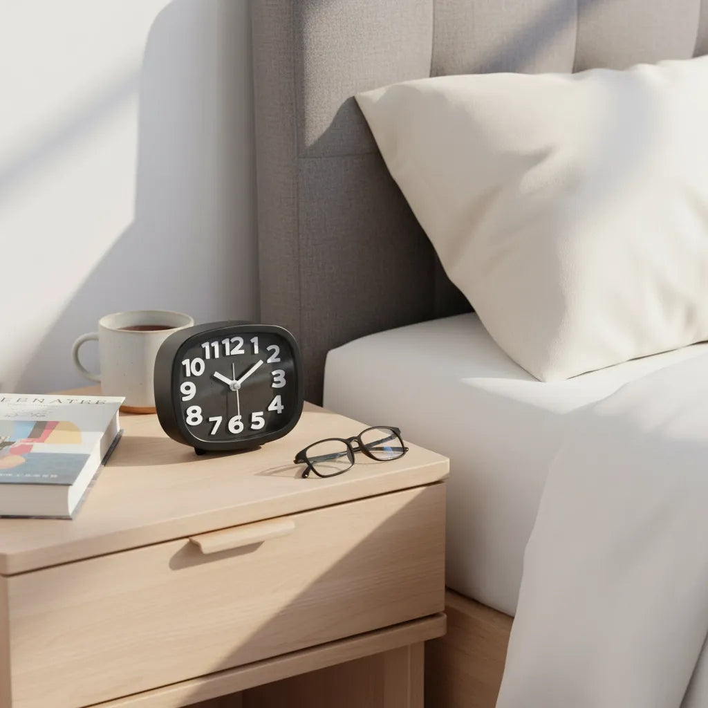 Réveil à Pile Silencieux à Grands Chiffres