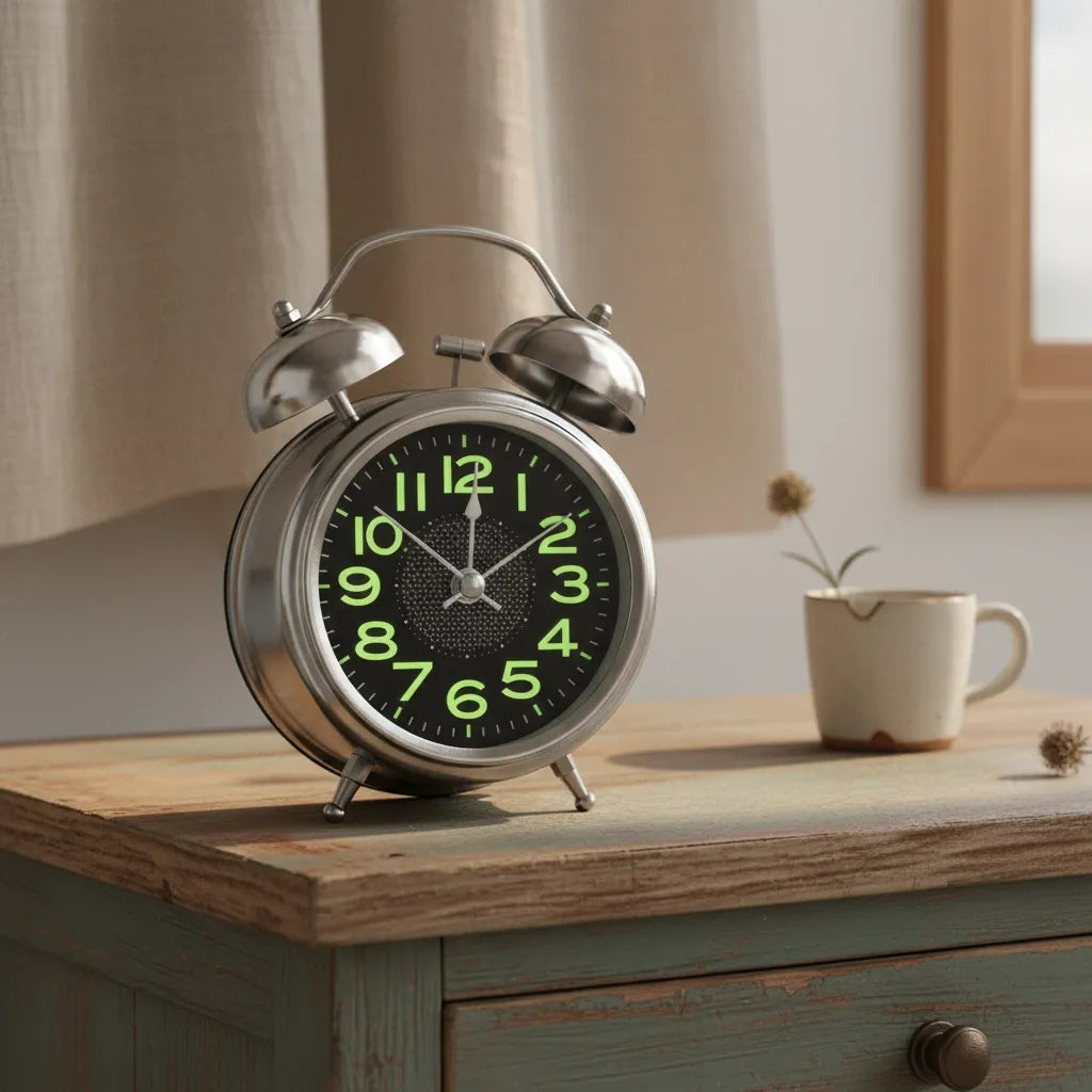 Réveil à Pile Silencieux avec Chiffres Lumineux