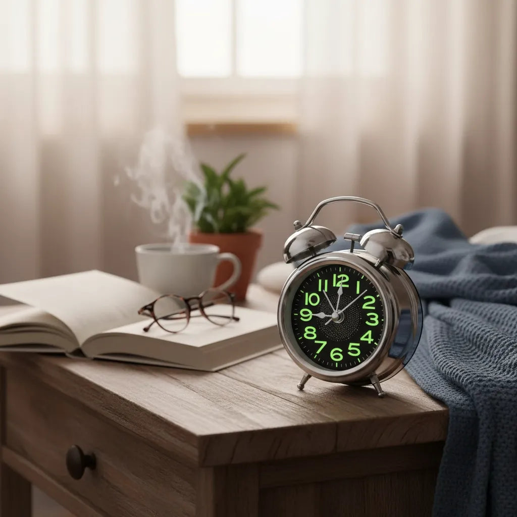 Réveil à Pile Silencieux avec Chiffres Lumineux