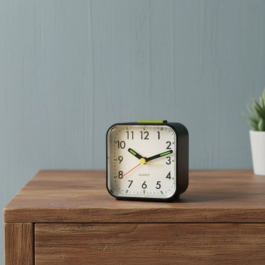 Réveil à Pile Silencieux Avec Rétroéclairage