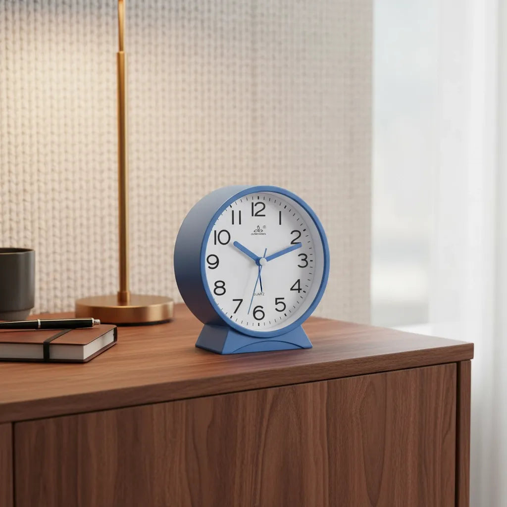 Réveil Analogique Arrondi Silencieux