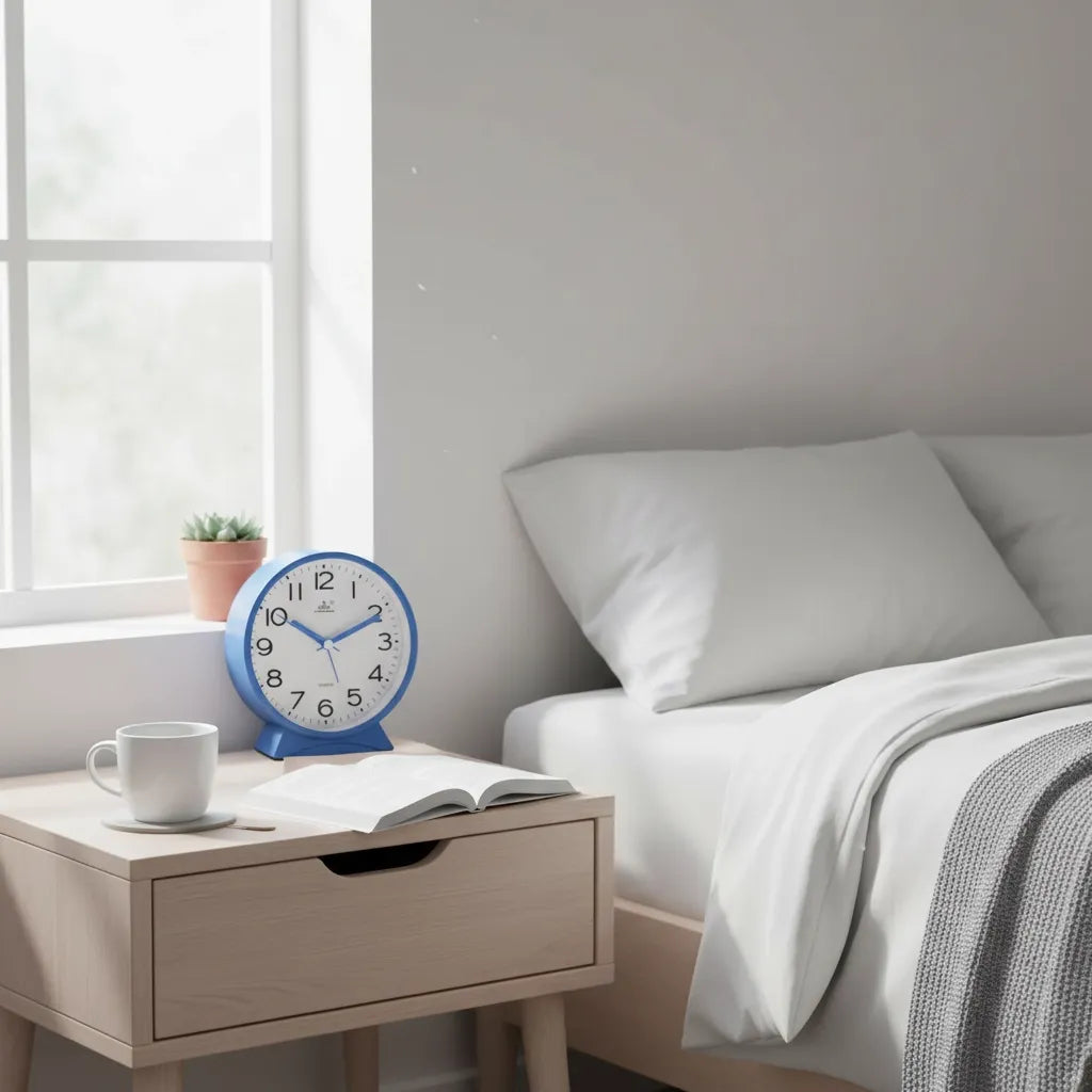 Réveil Analogique Arrondi Silencieux