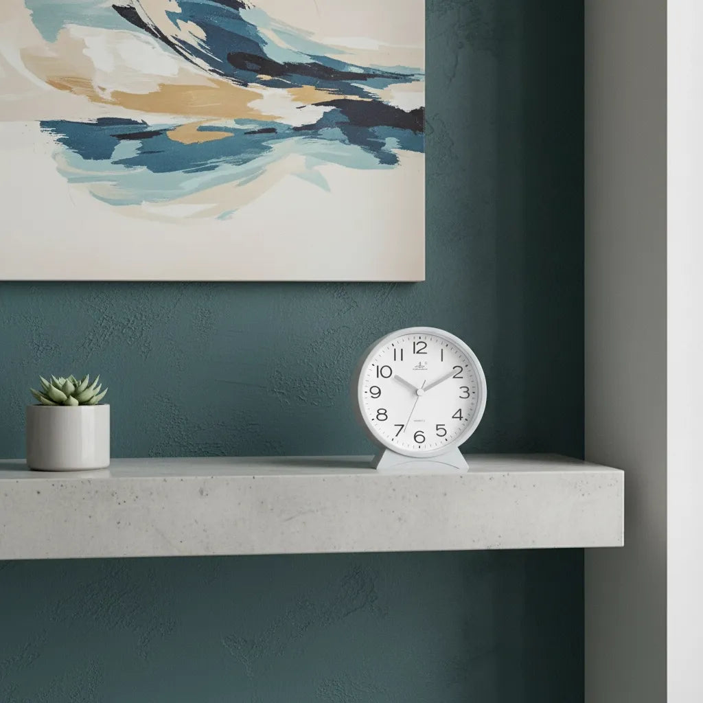 Réveil Analogique Arrondi Silencieux