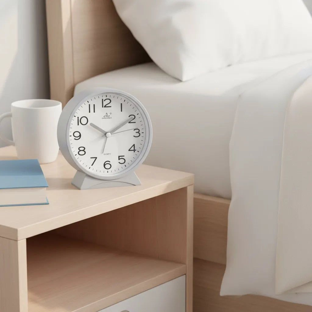 Réveil Analogique Arrondi Silencieux