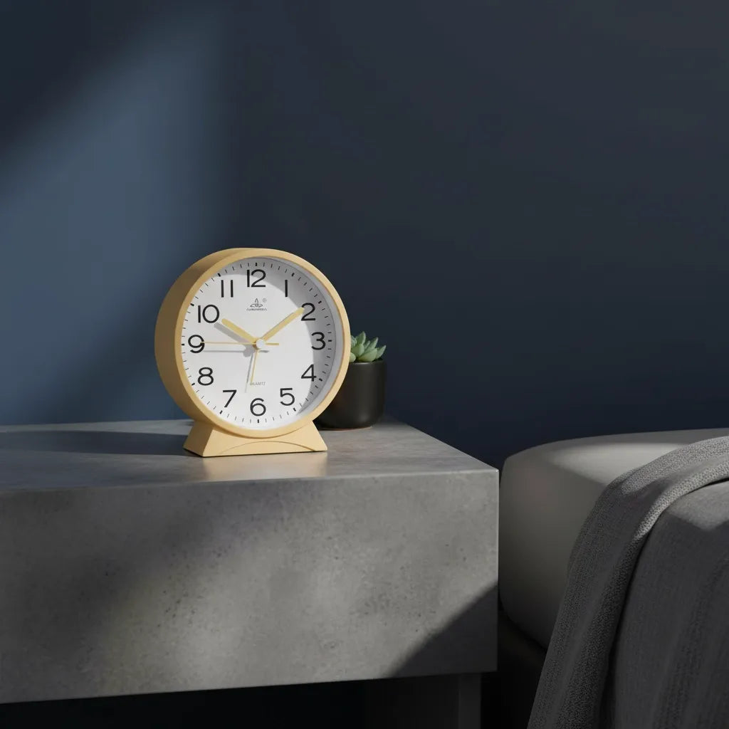 Réveil Analogique Arrondi Silencieux