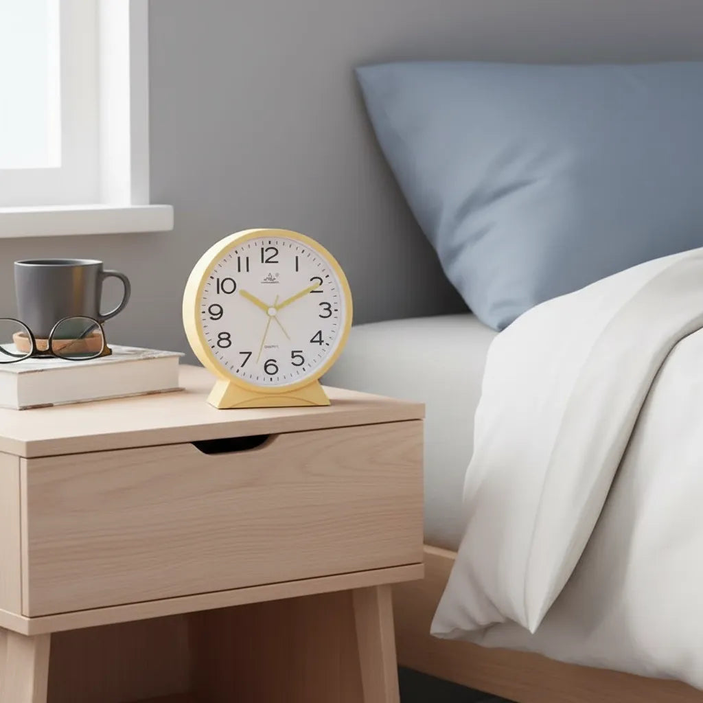 Réveil Analogique Arrondi Silencieux