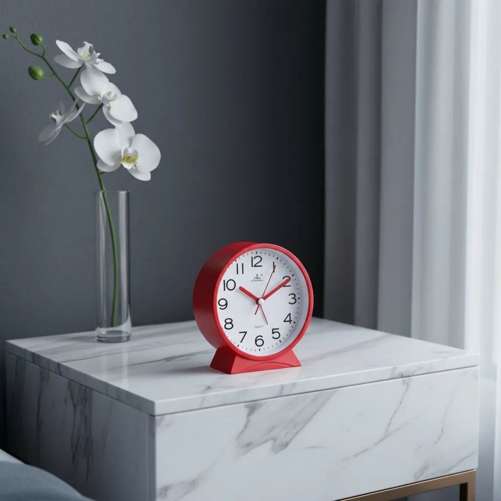 Réveil Analogique Arrondi Silencieux