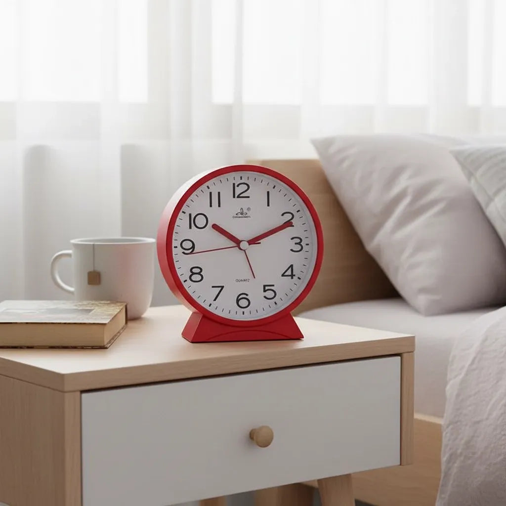 Réveil Analogique Arrondi Silencieux