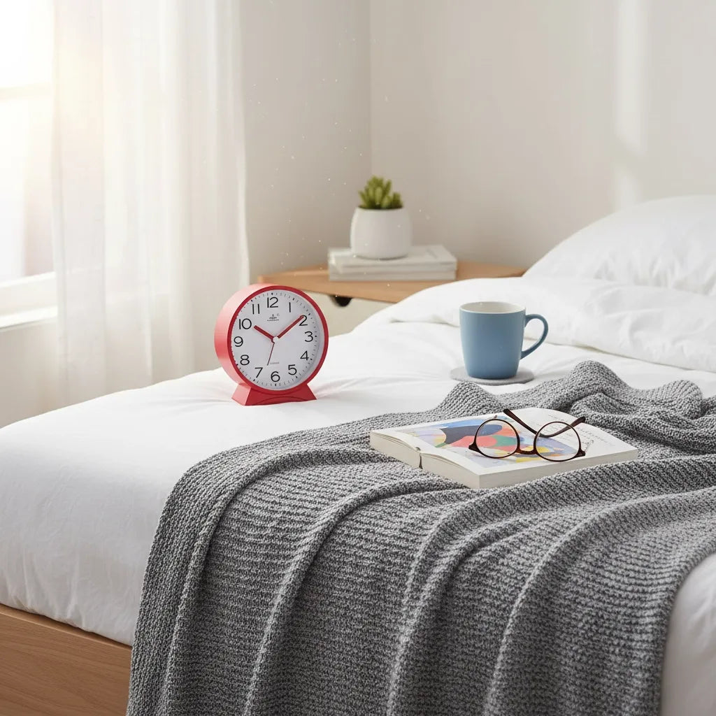 Réveil Analogique Arrondi Silencieux