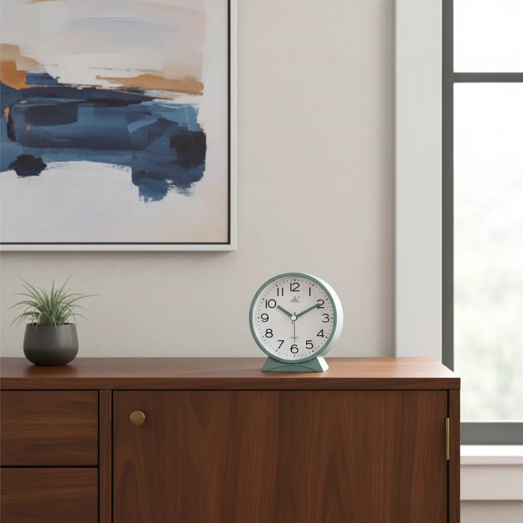 Réveil Analogique Arrondi Silencieux