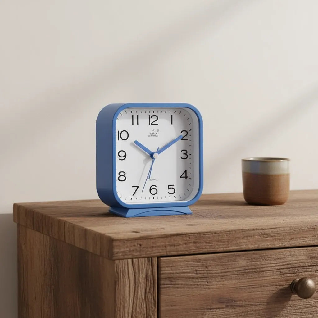 Réveil Analogique Carré Silencieux