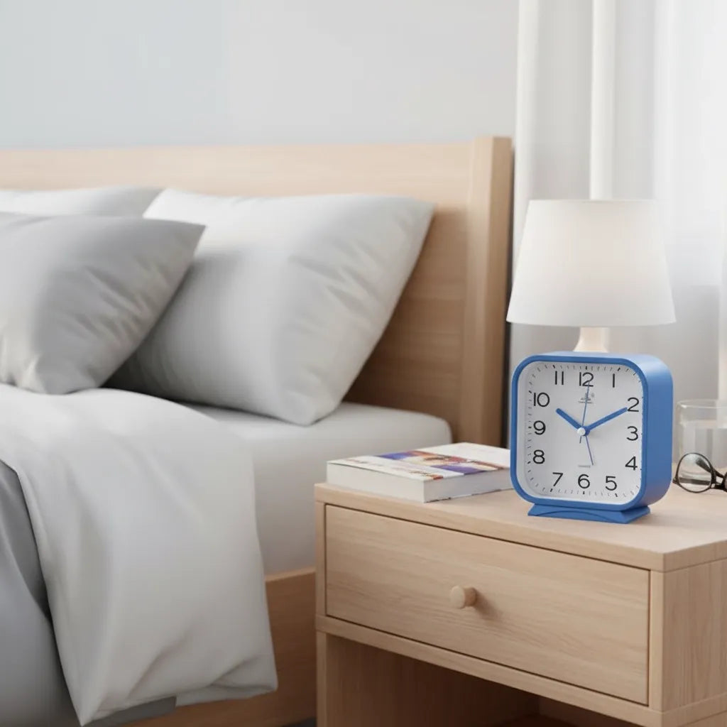 Réveil Analogique Carré Silencieux