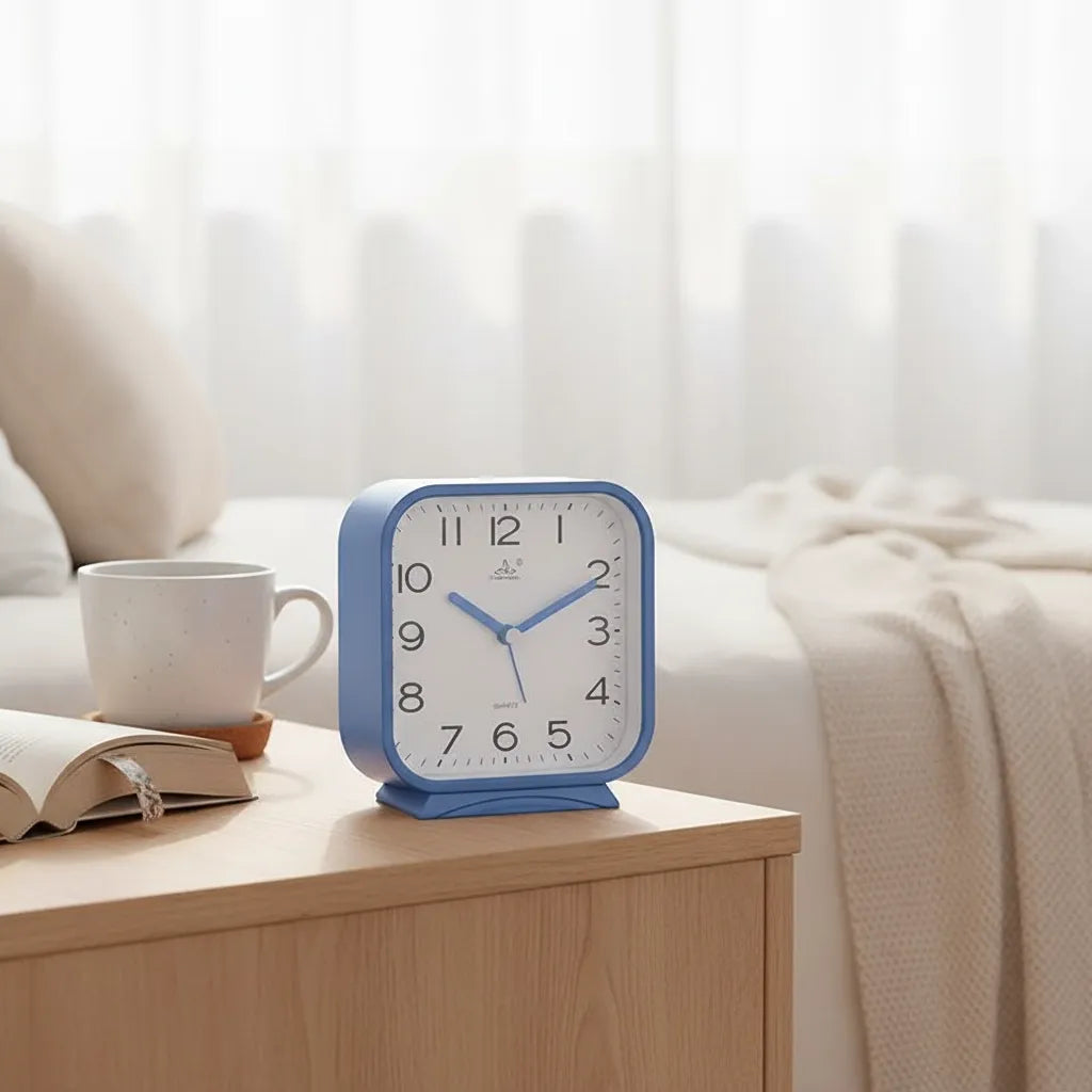 Réveil Analogique Carré Silencieux