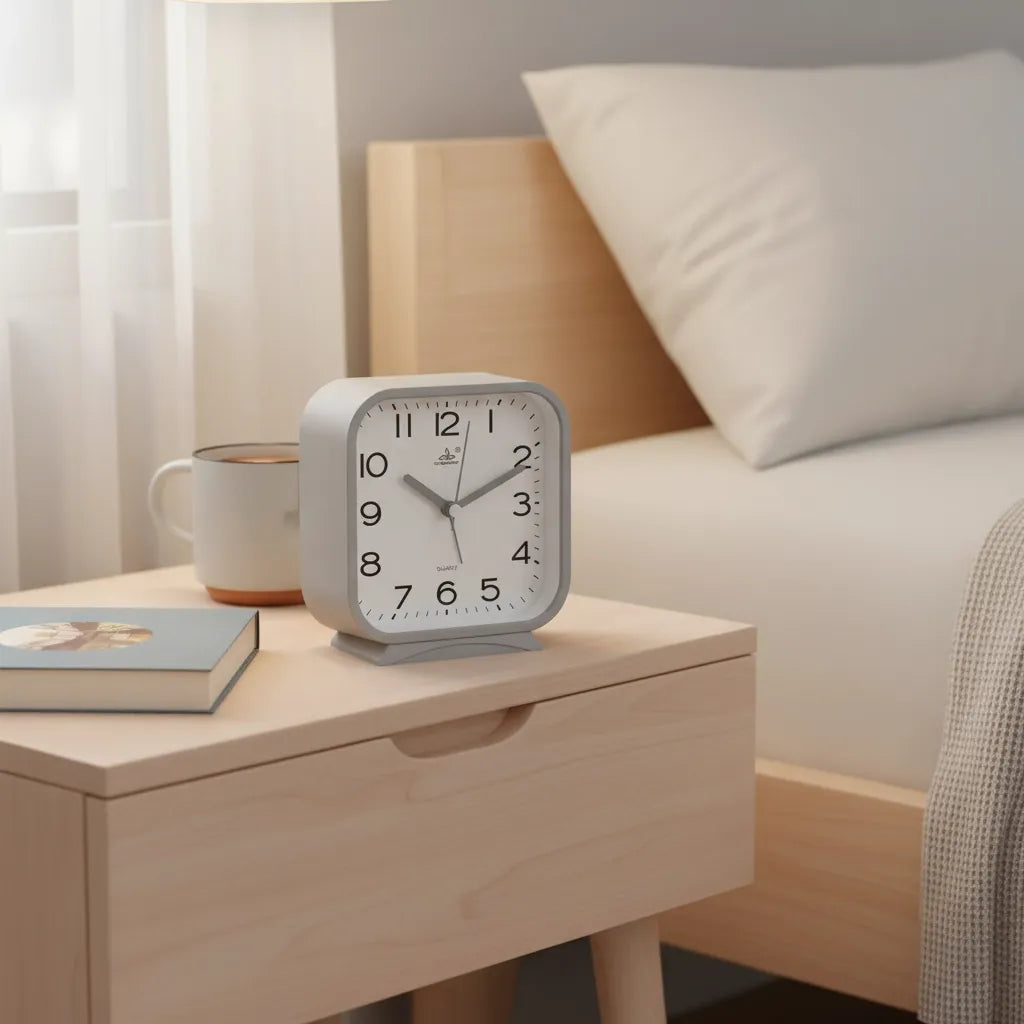 Réveil Analogique Carré Silencieux