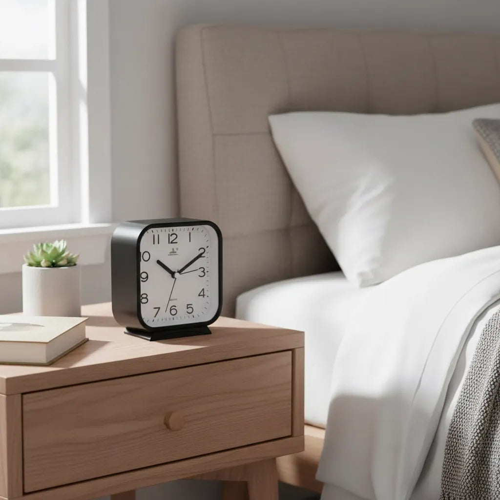 Réveil Analogique Carré Silencieux
