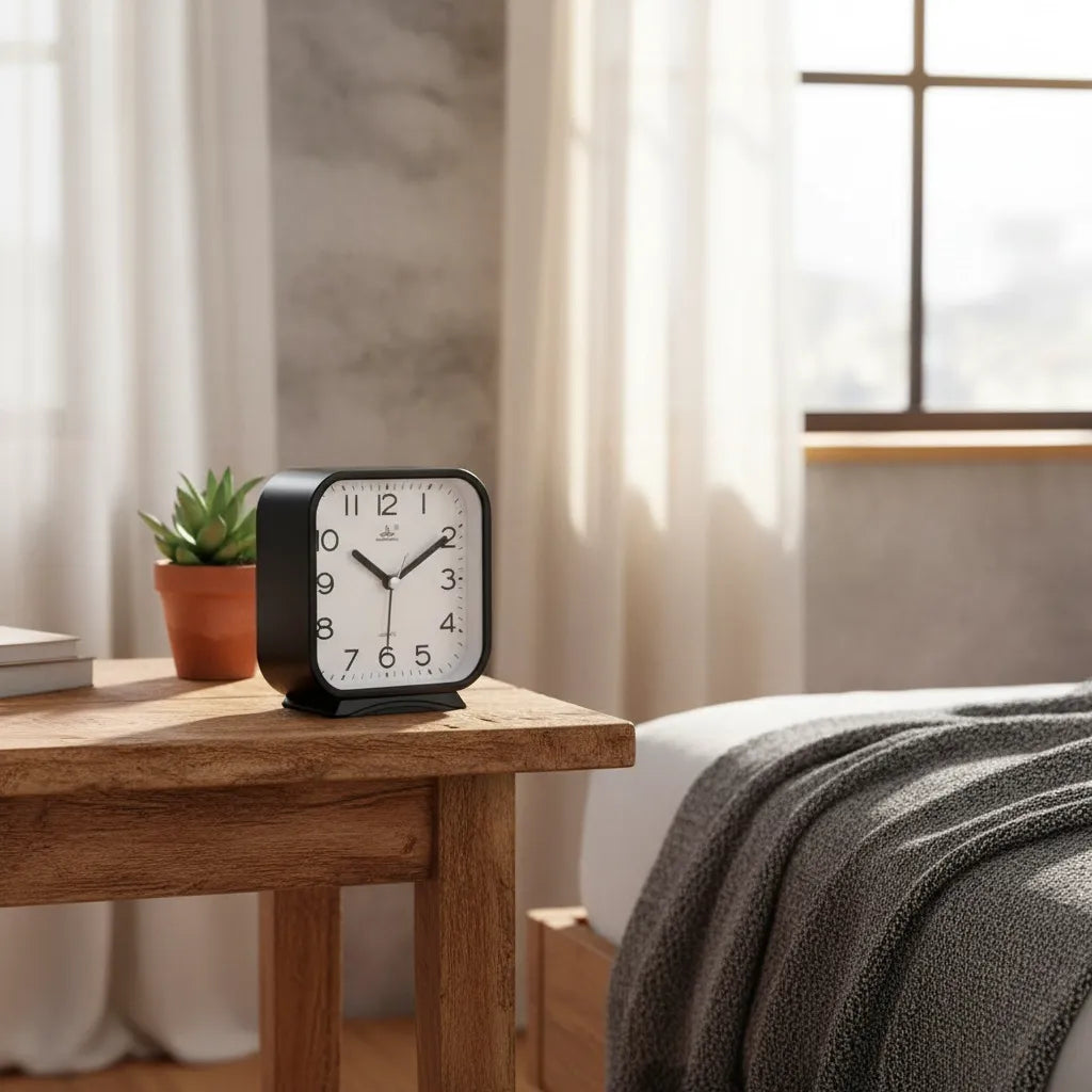 Réveil Analogique Carré Silencieux