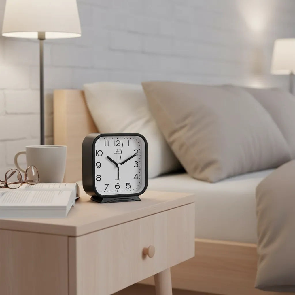 Réveil Analogique Carré Silencieux