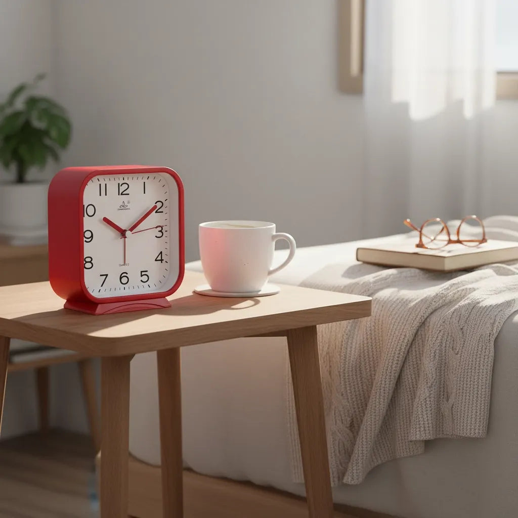 Réveil Analogique Carré Silencieux