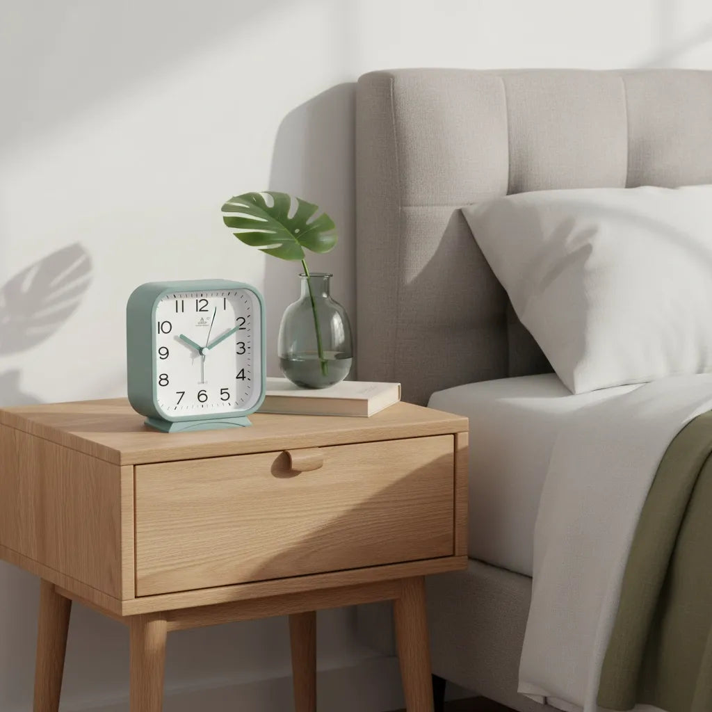 Réveil Analogique Carré Silencieux