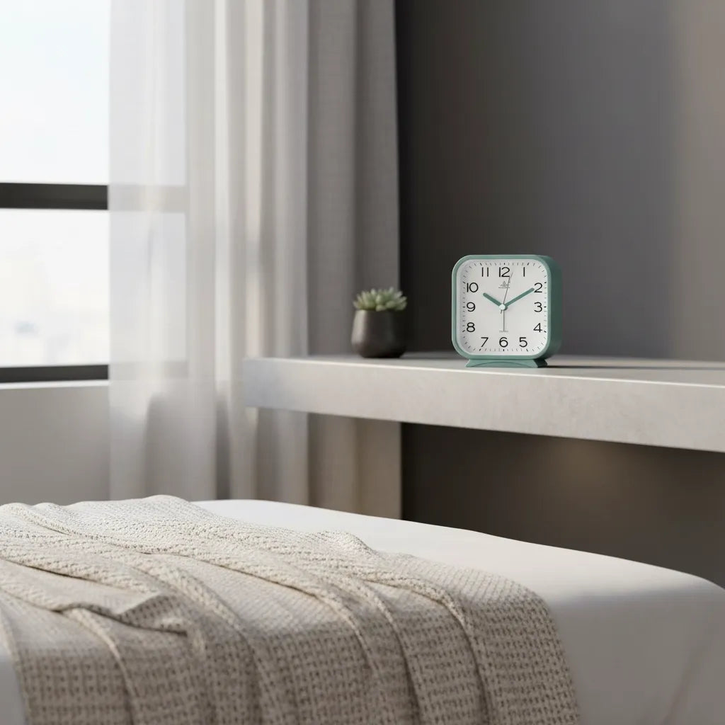 Réveil Analogique Carré Silencieux