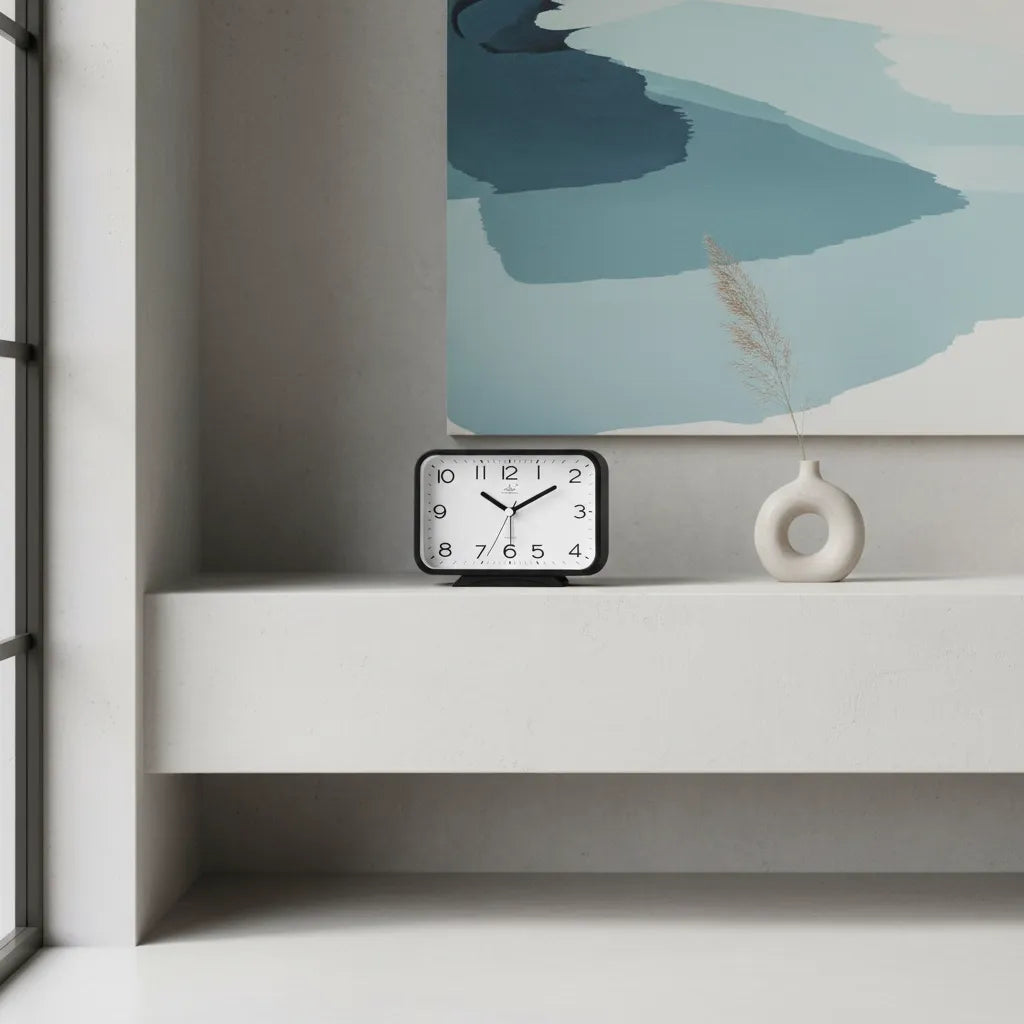 Réveil Analogique Rectangle Silencieux