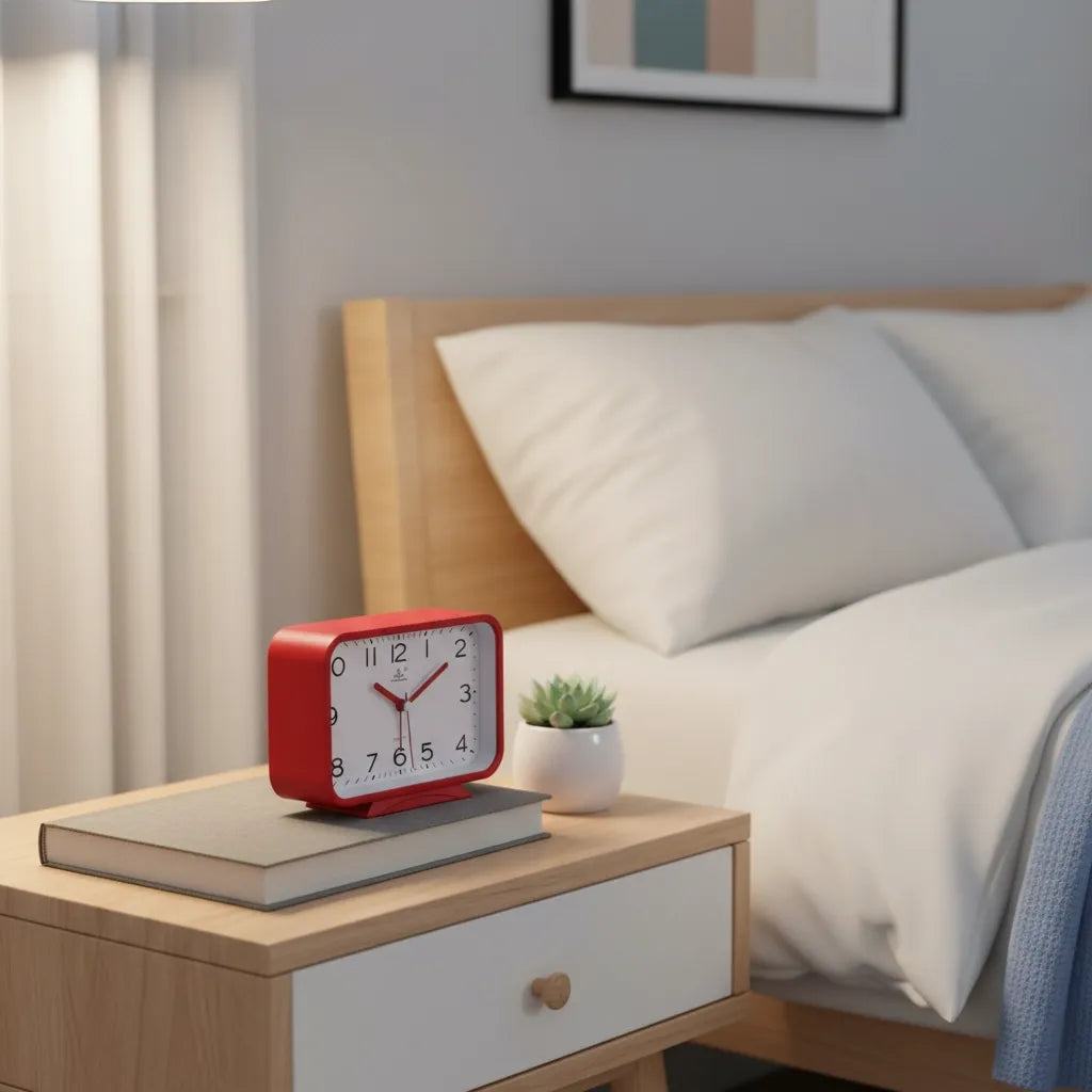 Réveil Analogique Rectangle Silencieux