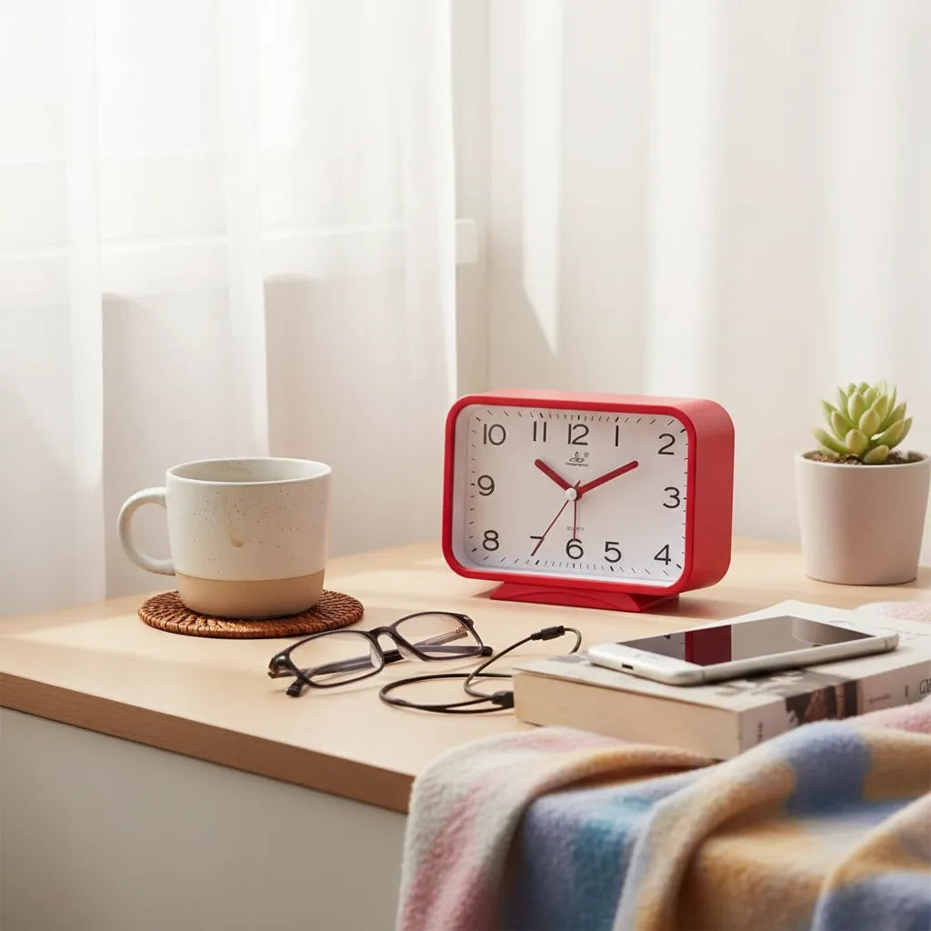 Réveil Analogique Rectangle Silencieux
