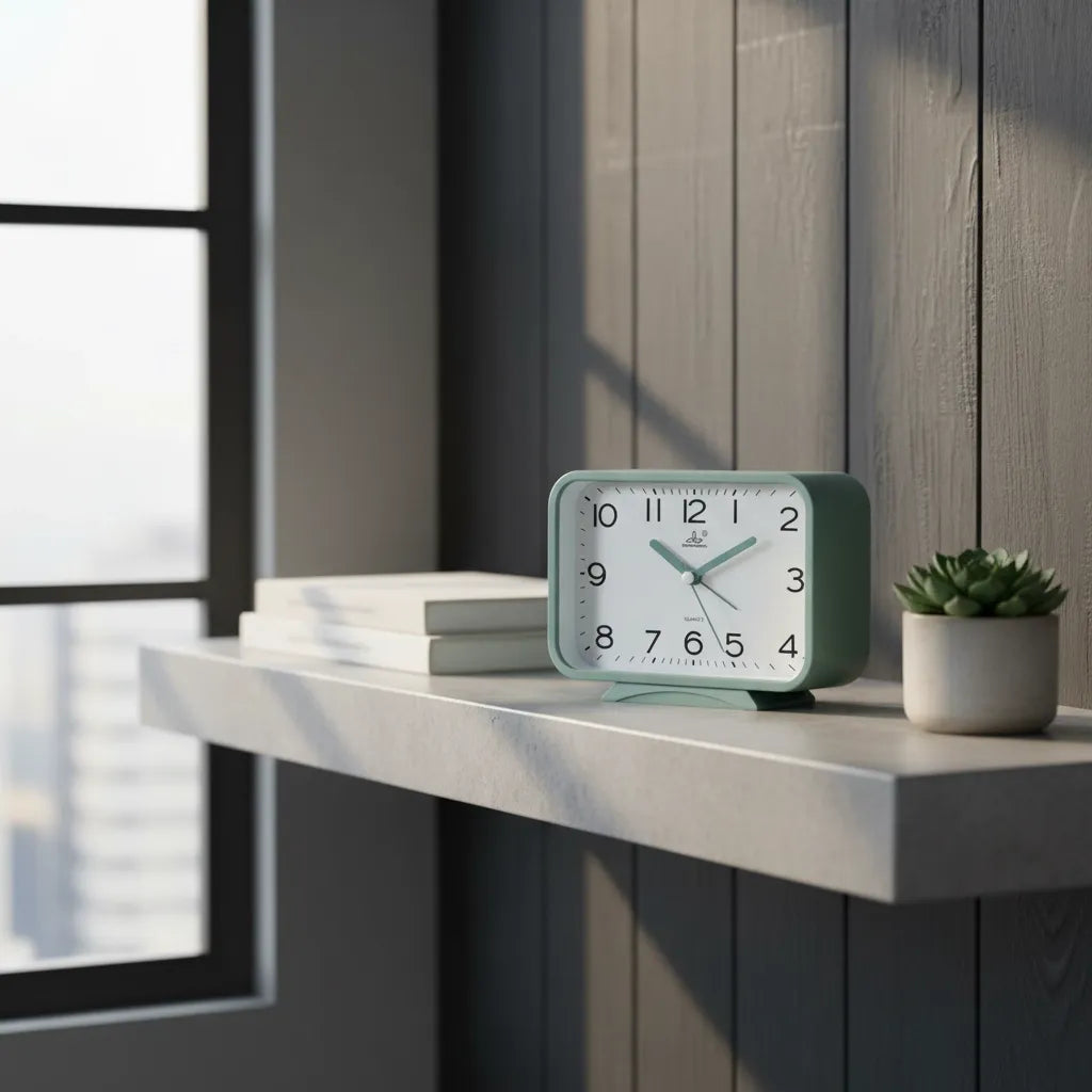 Réveil Analogique Rectangle Silencieux