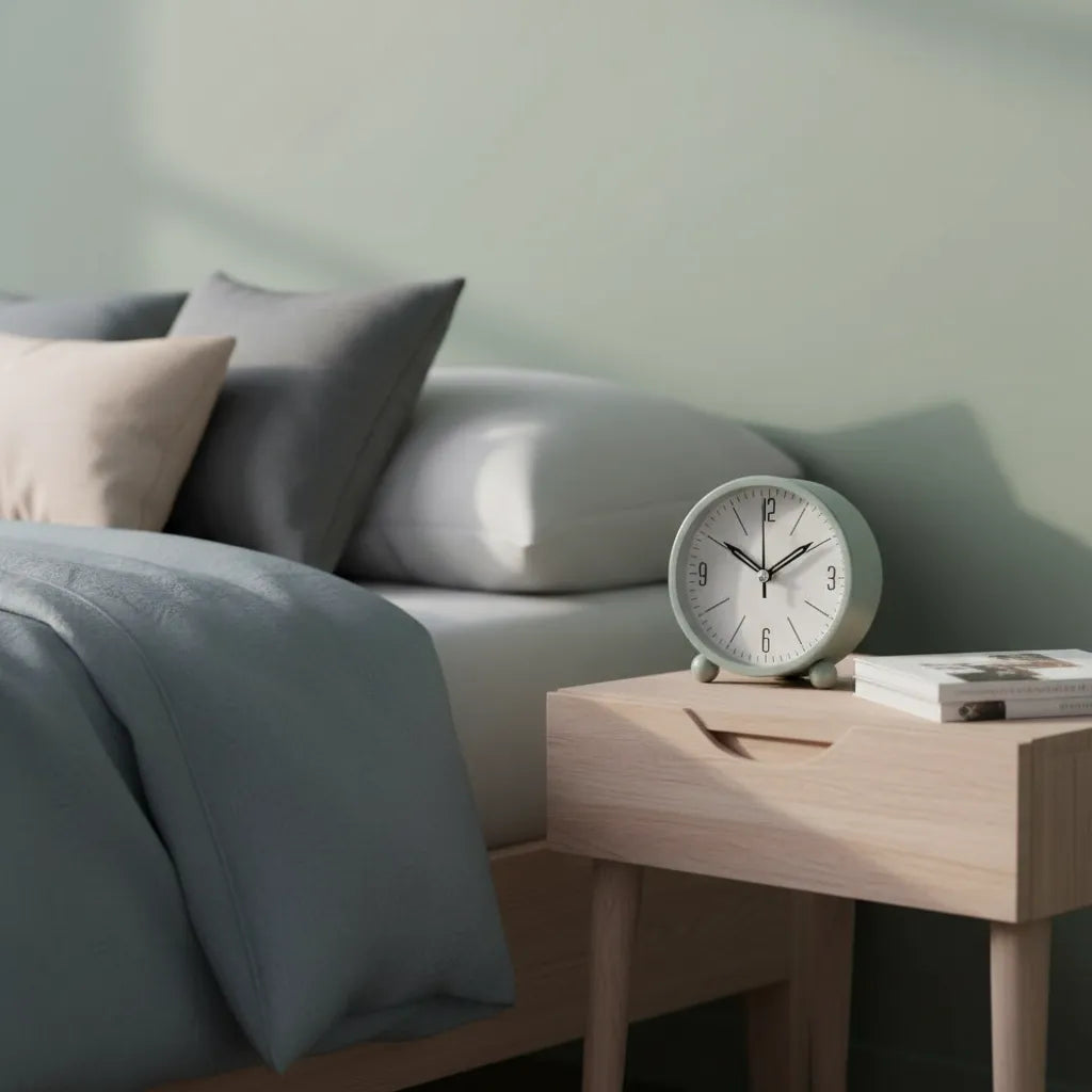 Réveil Analogique Rond en Métal