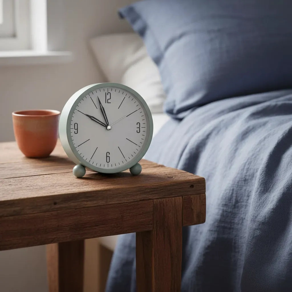 Réveil Analogique Rond en Métal