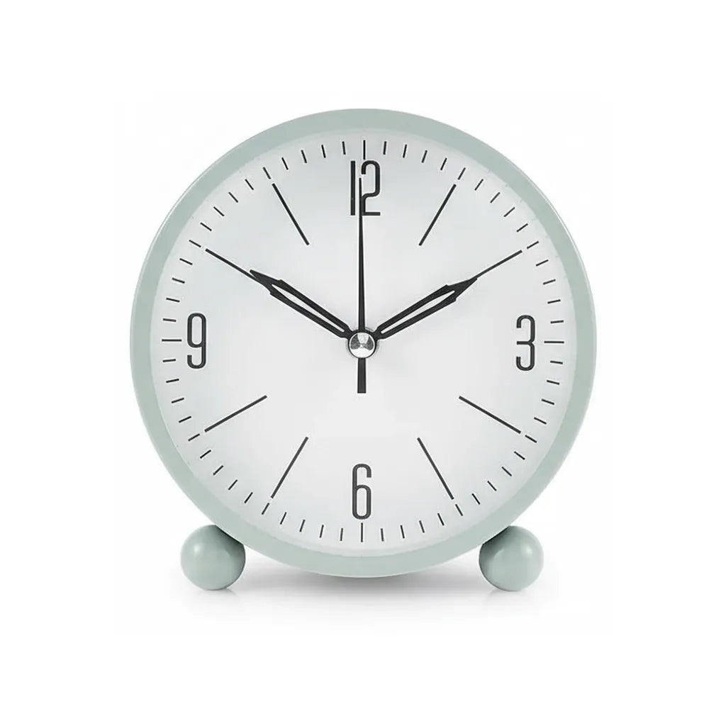 Réveil Analogique Rond en Métal