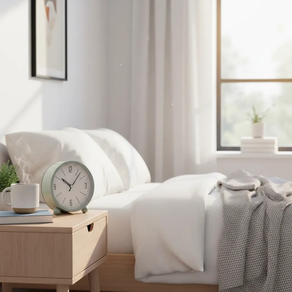 Réveil Analogique Rond en Métal