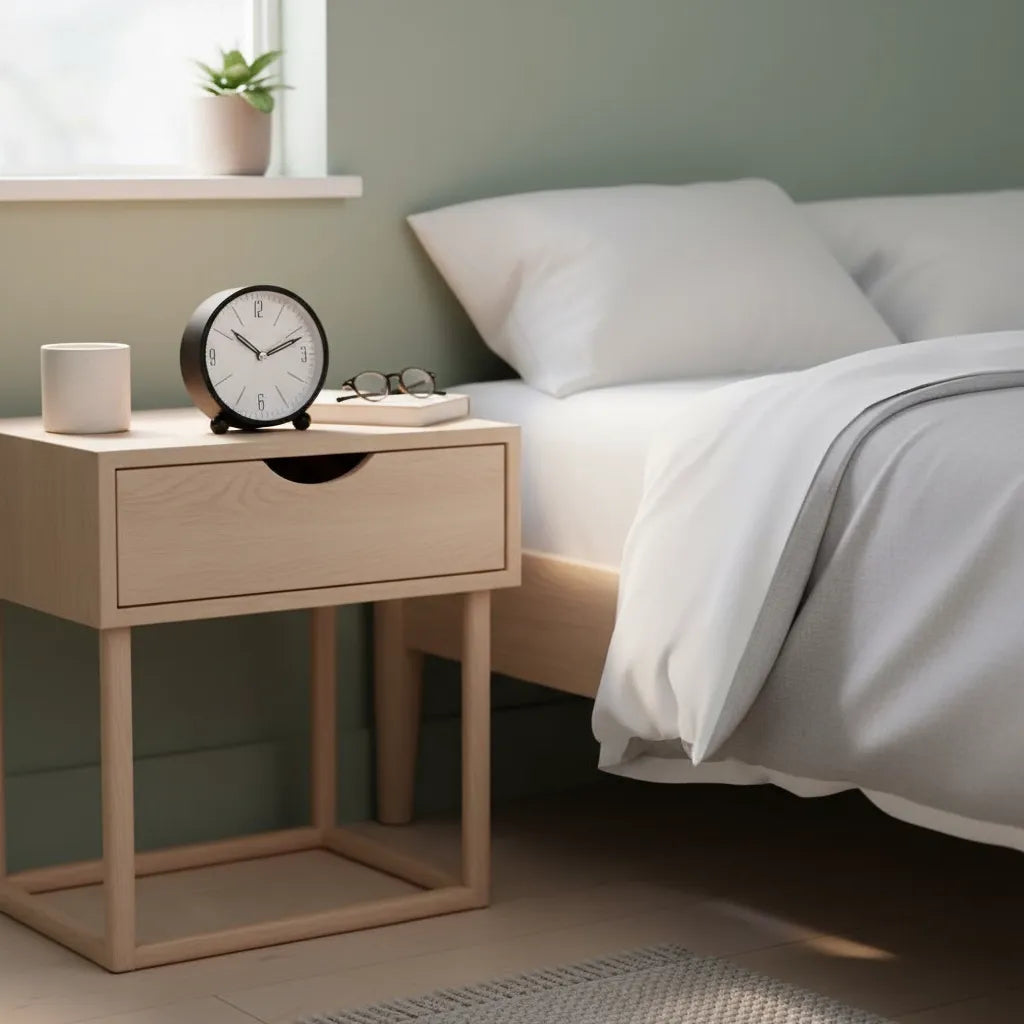 Réveil Analogique Rond en Métal