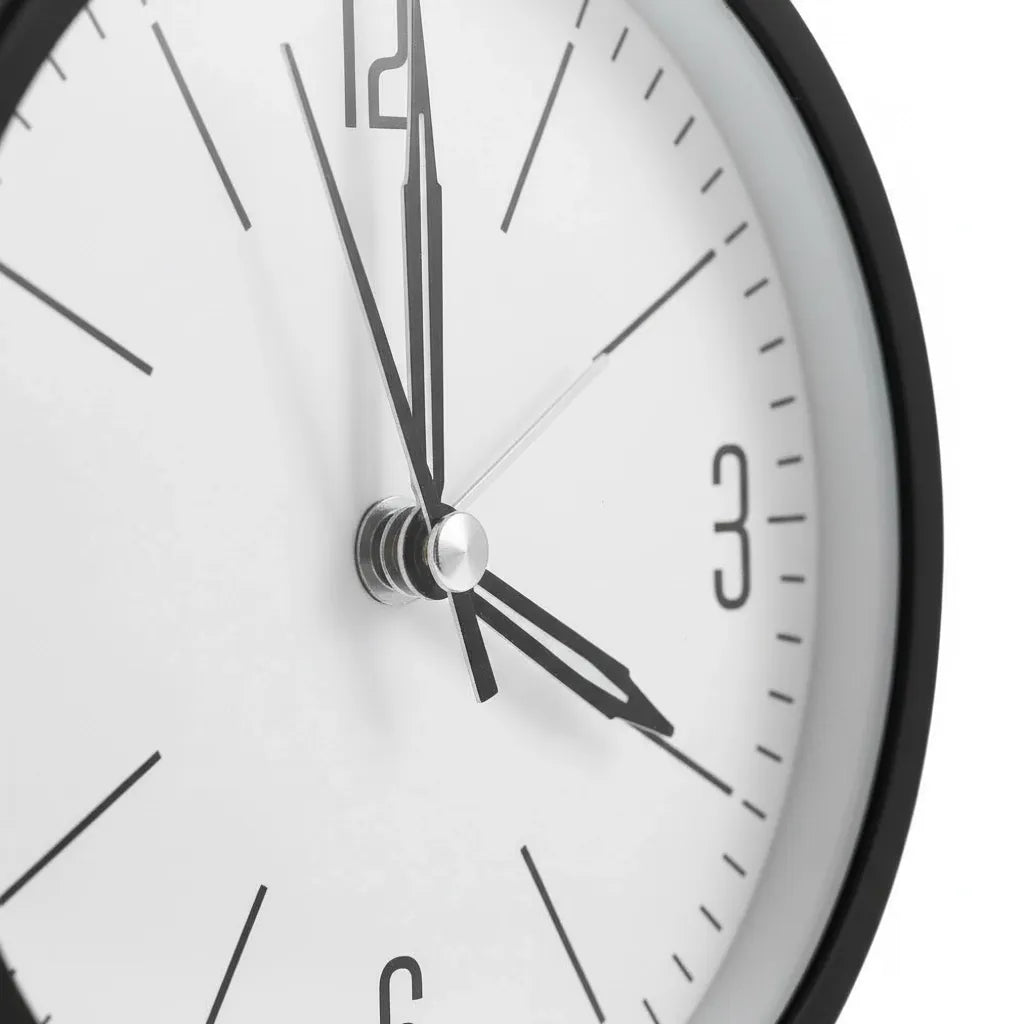 Réveil Analogique Rond en Métal