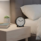 Réveil Analogique Rond en Métal