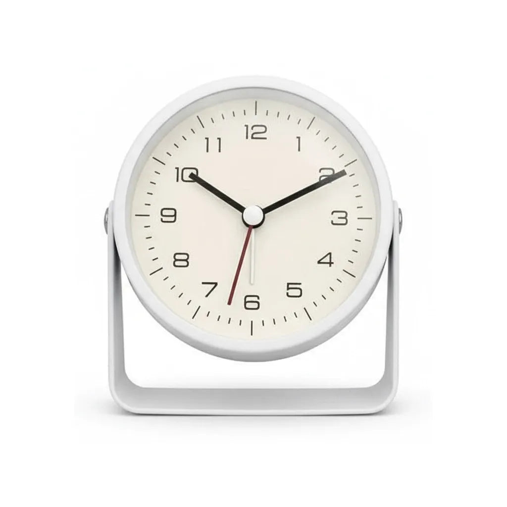 Réveil Analogique Trotteuse Silencieuse en Métal