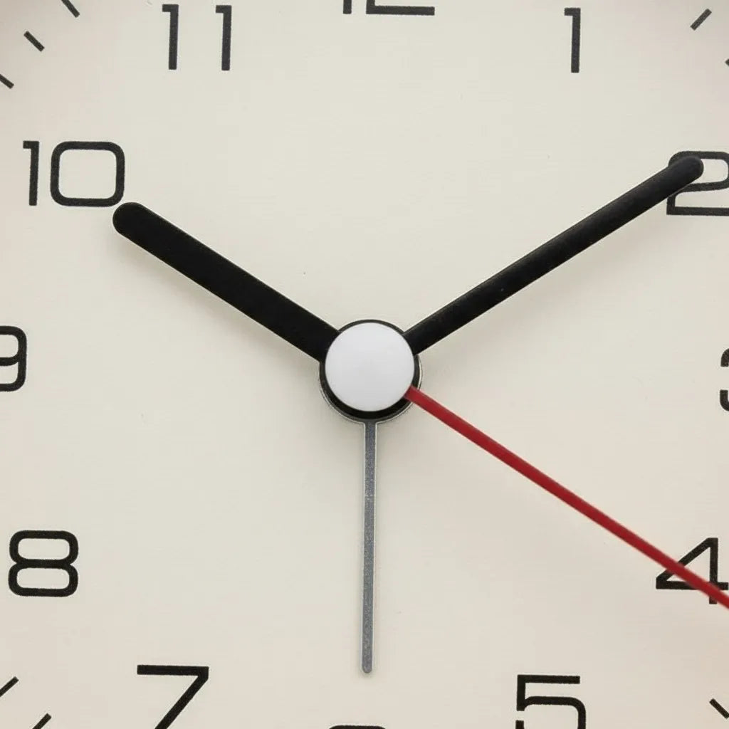 Réveil Analogique Trotteuse Silencieuse en Métal