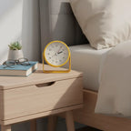 Réveil Analogique Trotteuse Silencieuse en Métal