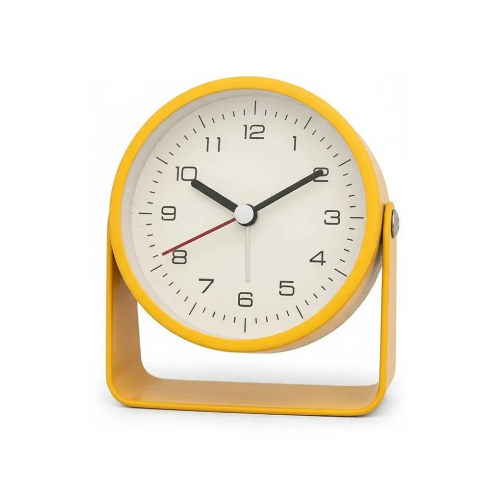 Réveil Analogique Trotteuse Silencieuse en Métal