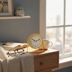 Réveil Analogique Trotteuse Silencieuse en Métal