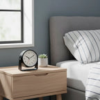 Réveil Analogique Trotteuse Silencieuse en Métal