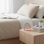 Réveil Analogique Trotteuse Silencieuse en Métal