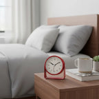 Réveil Analogique Trotteuse Silencieuse en Métal